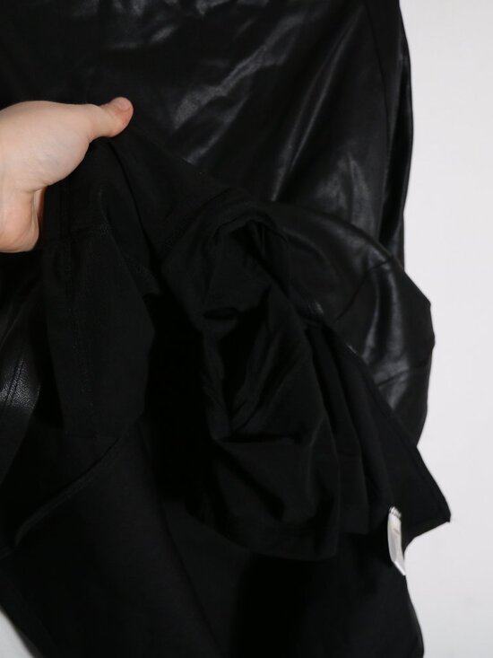 Popilush Shapewear Sculpting Faux Leather Front Slit Midi Skirt Womens Large - Picture 4 of 6